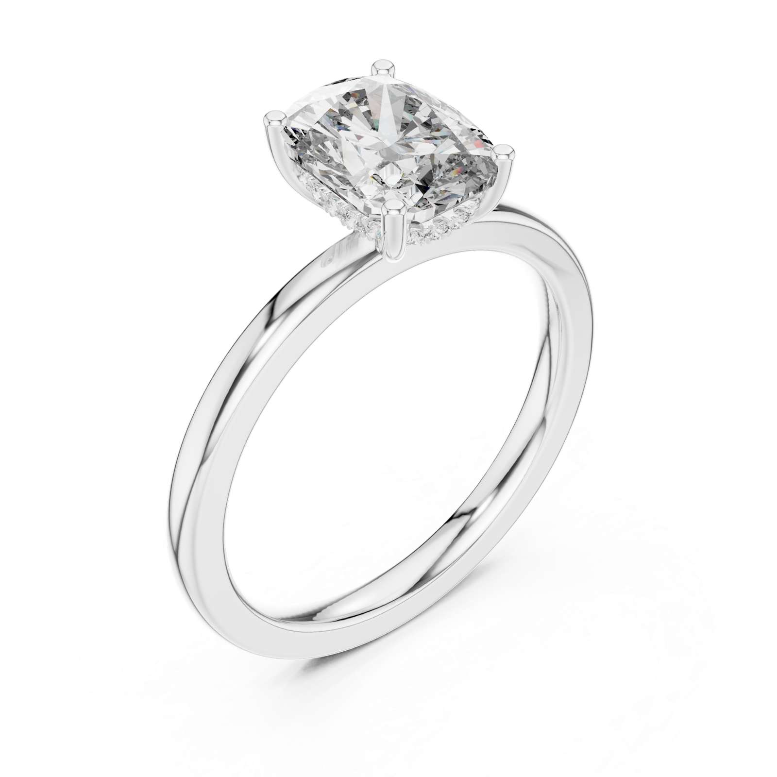 Gold Pendant 9-10037L_SS12, White Gold, view 2