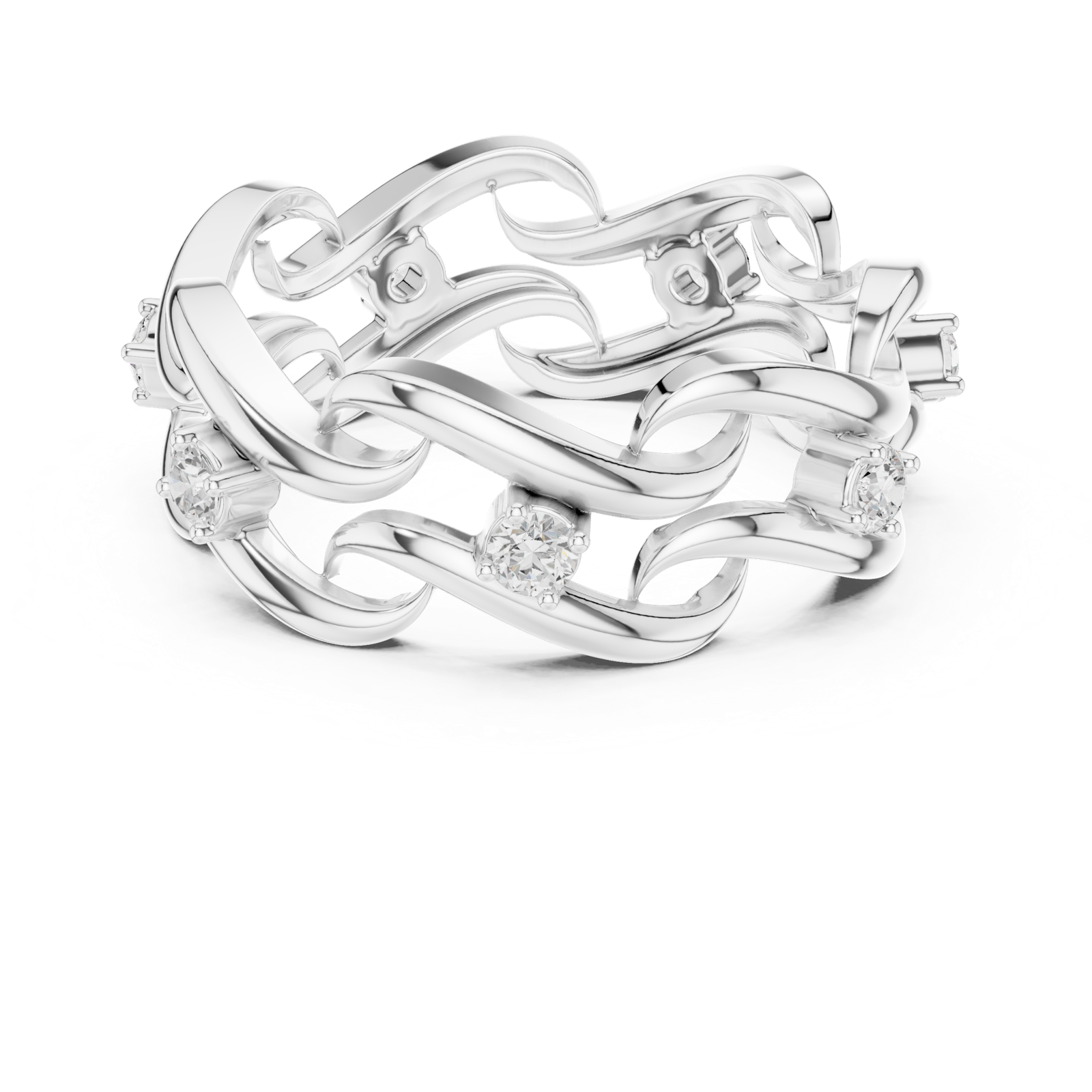 Gold Ring L22-R7, White Gold, view 4