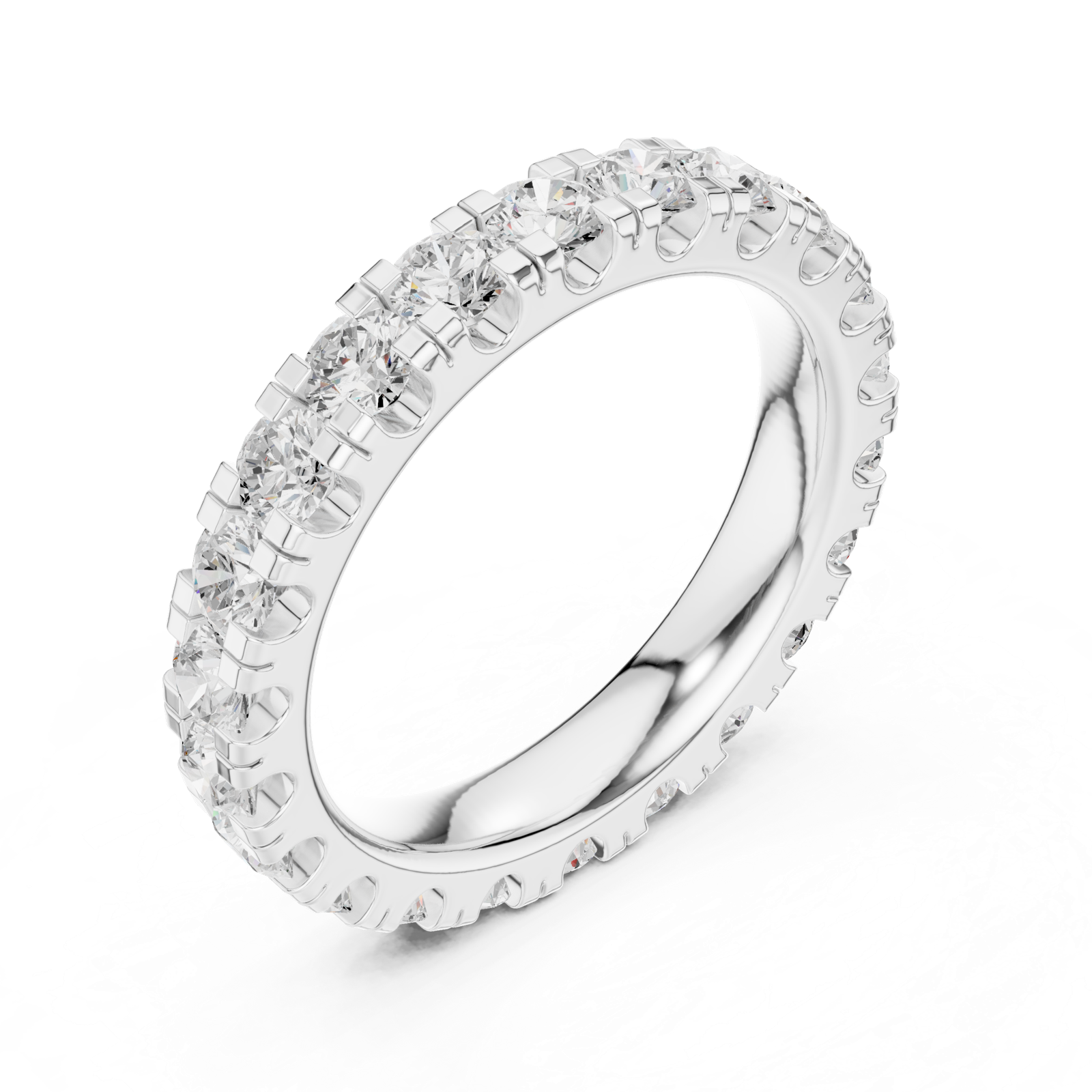 Gold Ring DDLR-608, White Gold, view 2