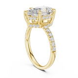 Gold Ring DDLR-259, Pear center stone, Yellow Gold, view 1