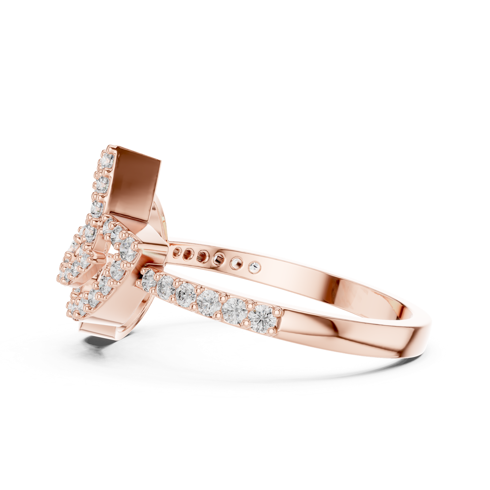 Gold Ring LR-01 (74), Rose Gold, view 3