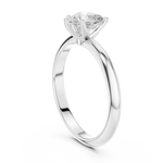 Gold Jewelry L36-6, Heart center stone, White Gold, view 1