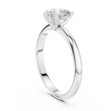 Gold Jewelry L36-6, Heart center stone, White Gold, view 1