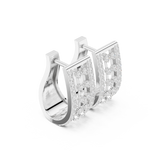 Gold Earrings 9-10001E, White Gold, view 1
