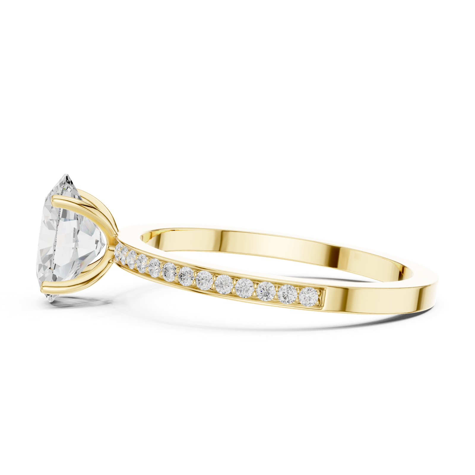 Gold Ring DDLR-1061, Yellow Gold, view 3