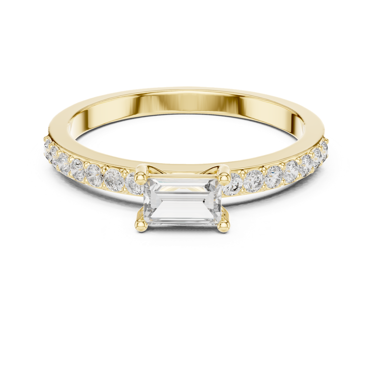 Gold Ring ALR-80, Yellow Gold, view 4