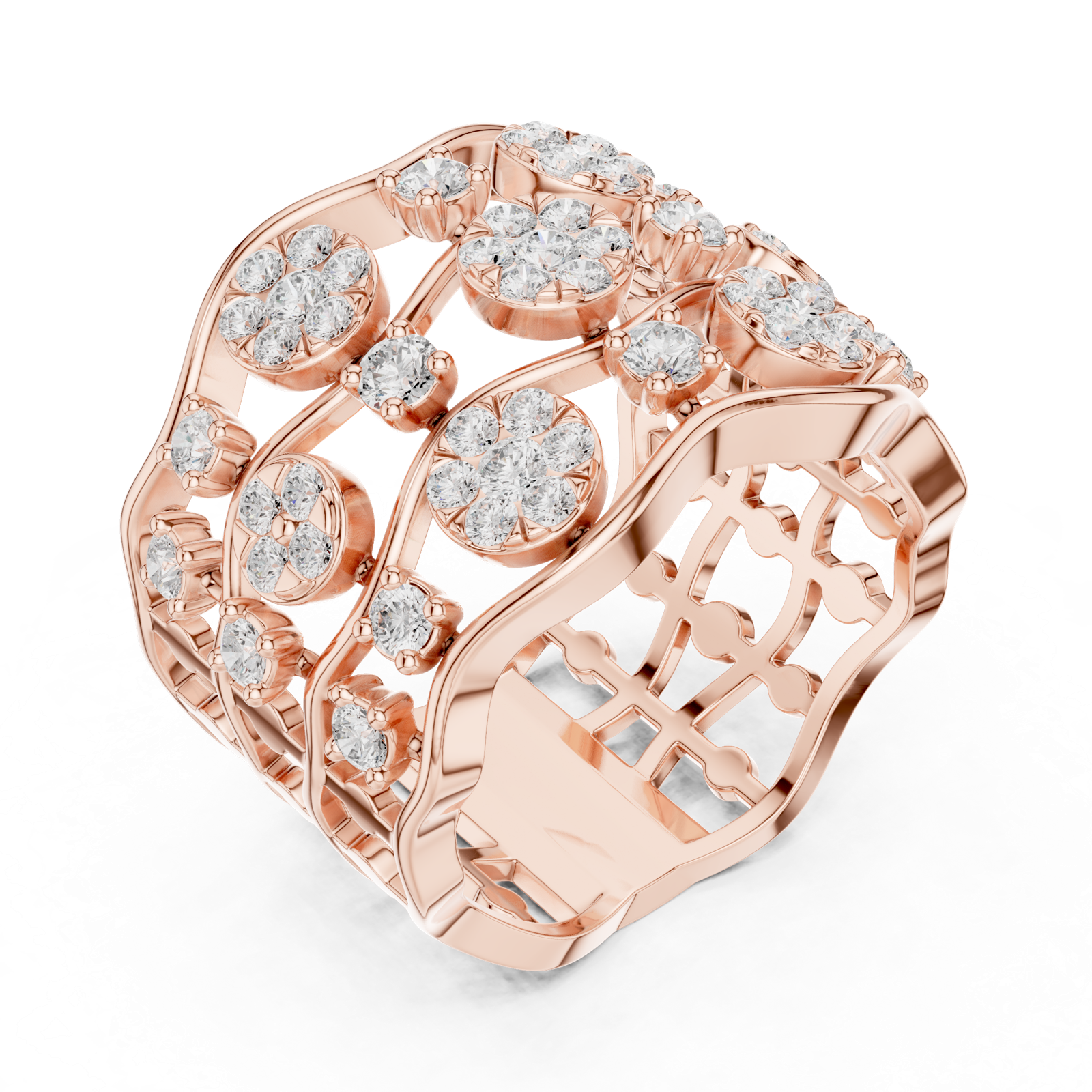 Gold Ring DDLR-813, Rose Gold, view 2