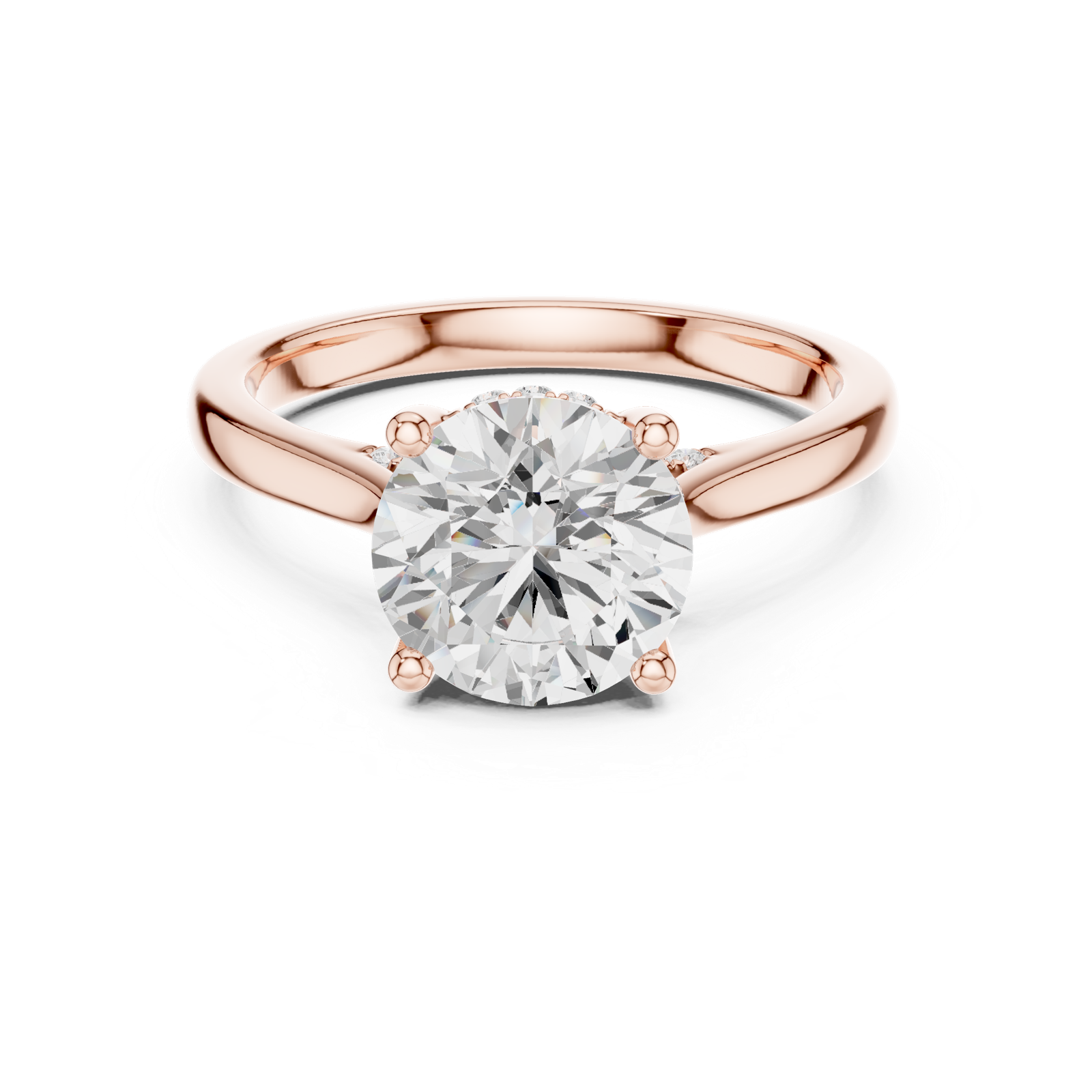 Gold Ring DDLR-991, Rose Gold, view 4