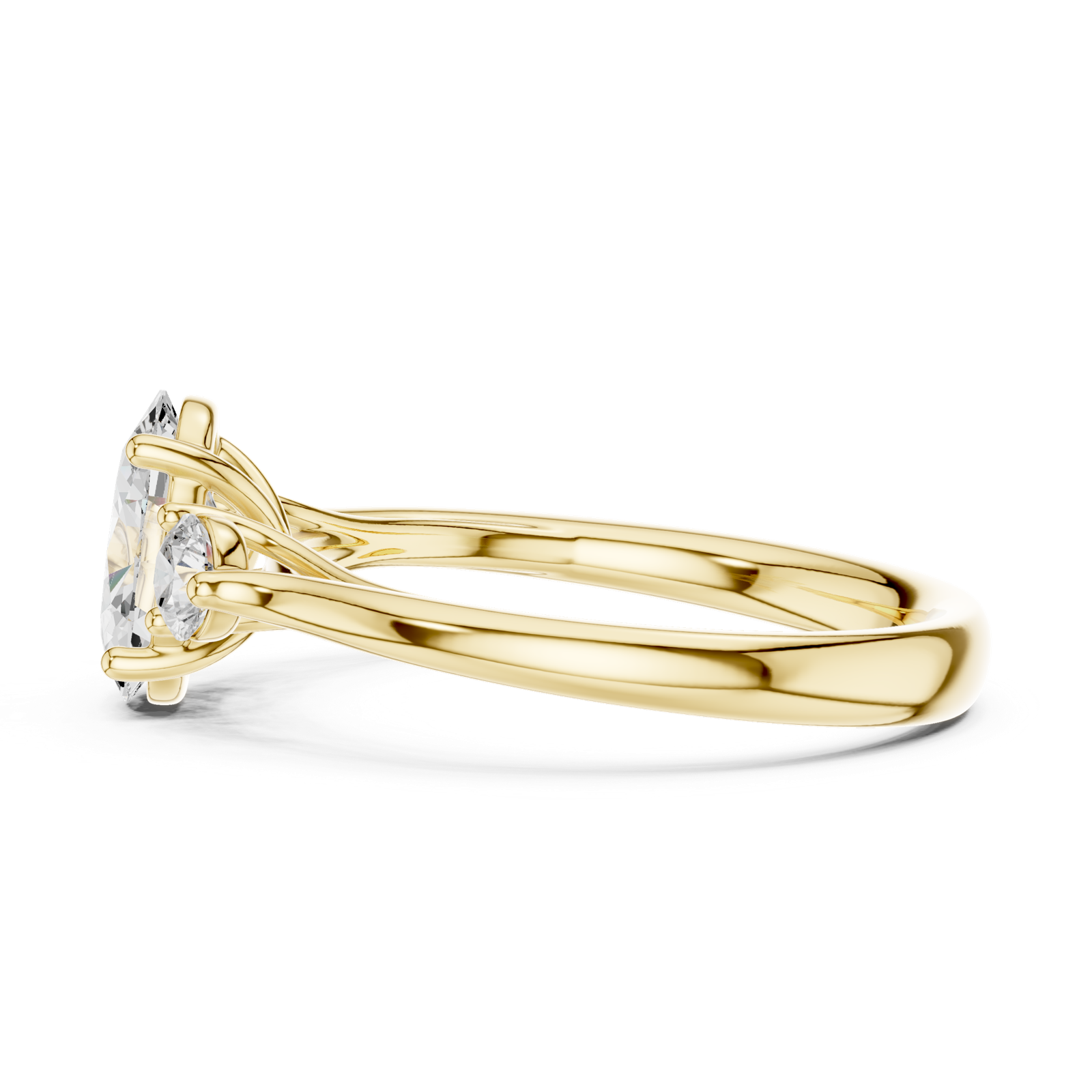 Gold Ring DDLR-727, Yellow Gold, view 3