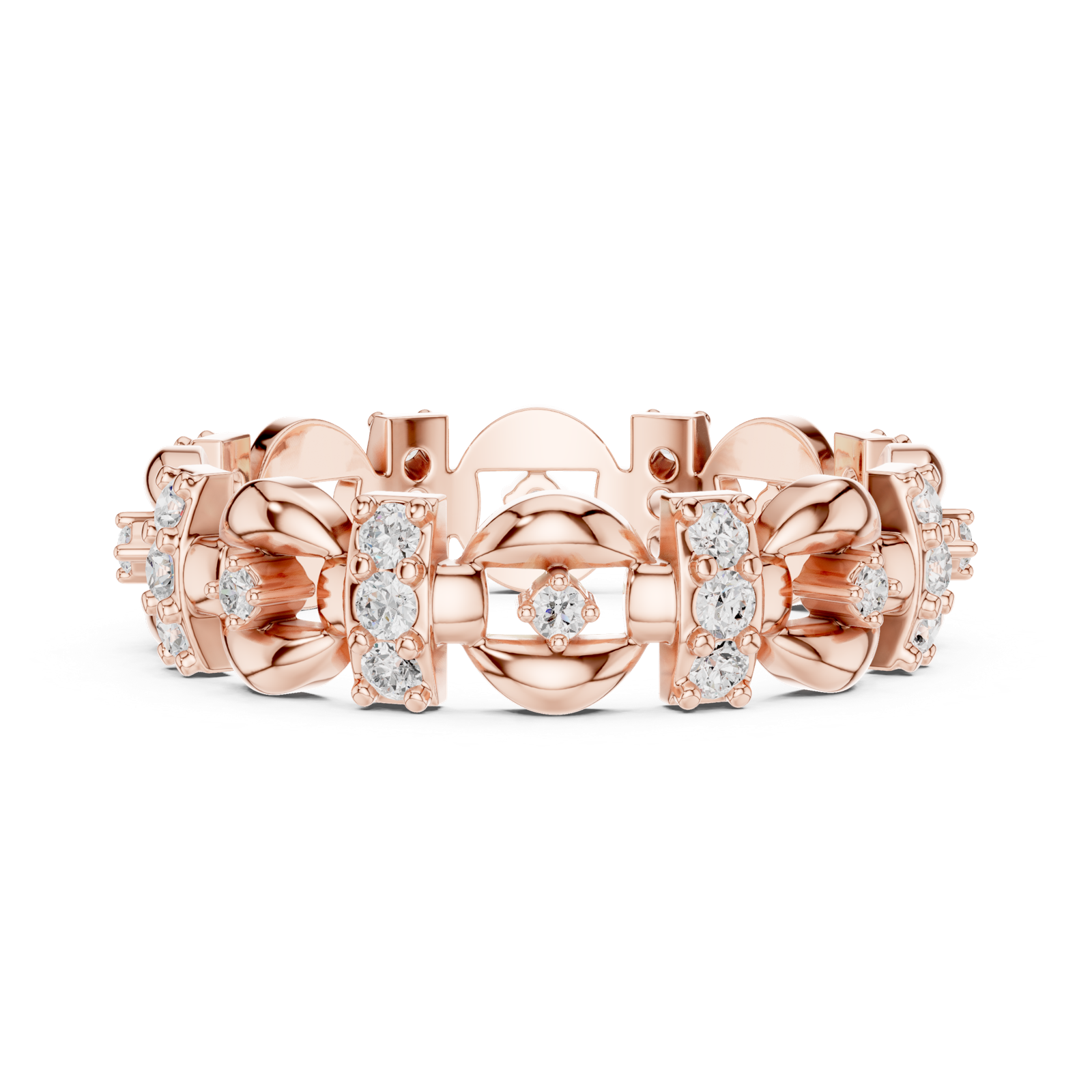 Gold Ring R33, Rose Gold, view 3