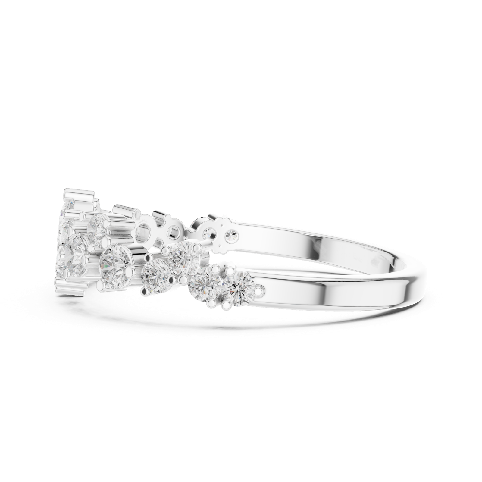 Gold Ring DDLR-380, White Gold, view 3
