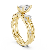 Gold Ring DDLR-299, Pear center stone, Yellow Gold, view 1