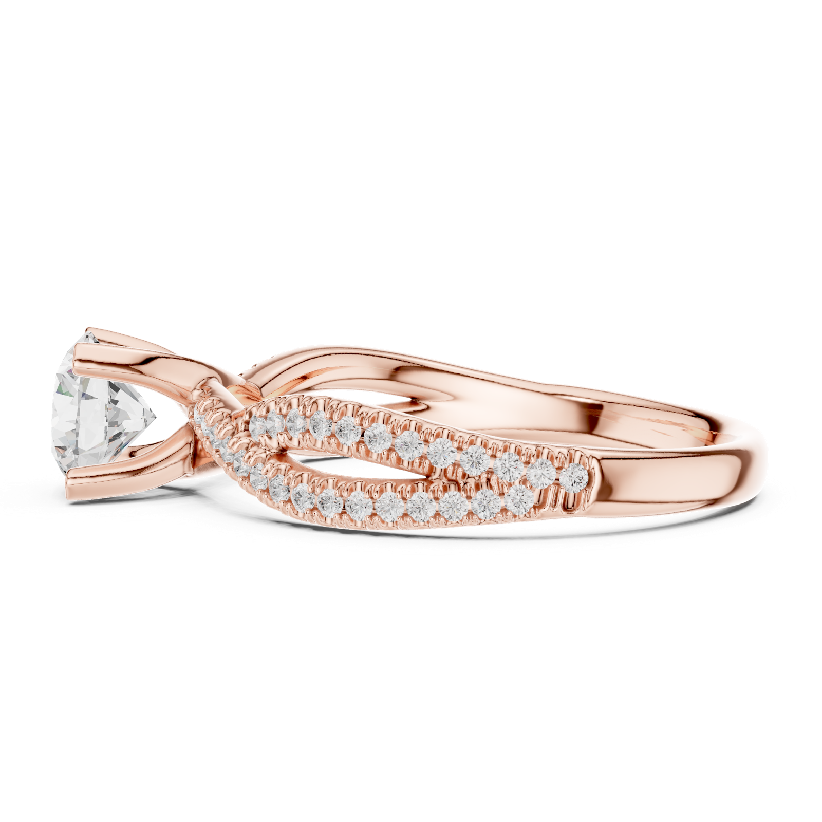 Gold Ring LR-0333, Rose Gold, view 3