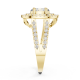 Gold Ring DDLR-348, Yellow Gold, view 3