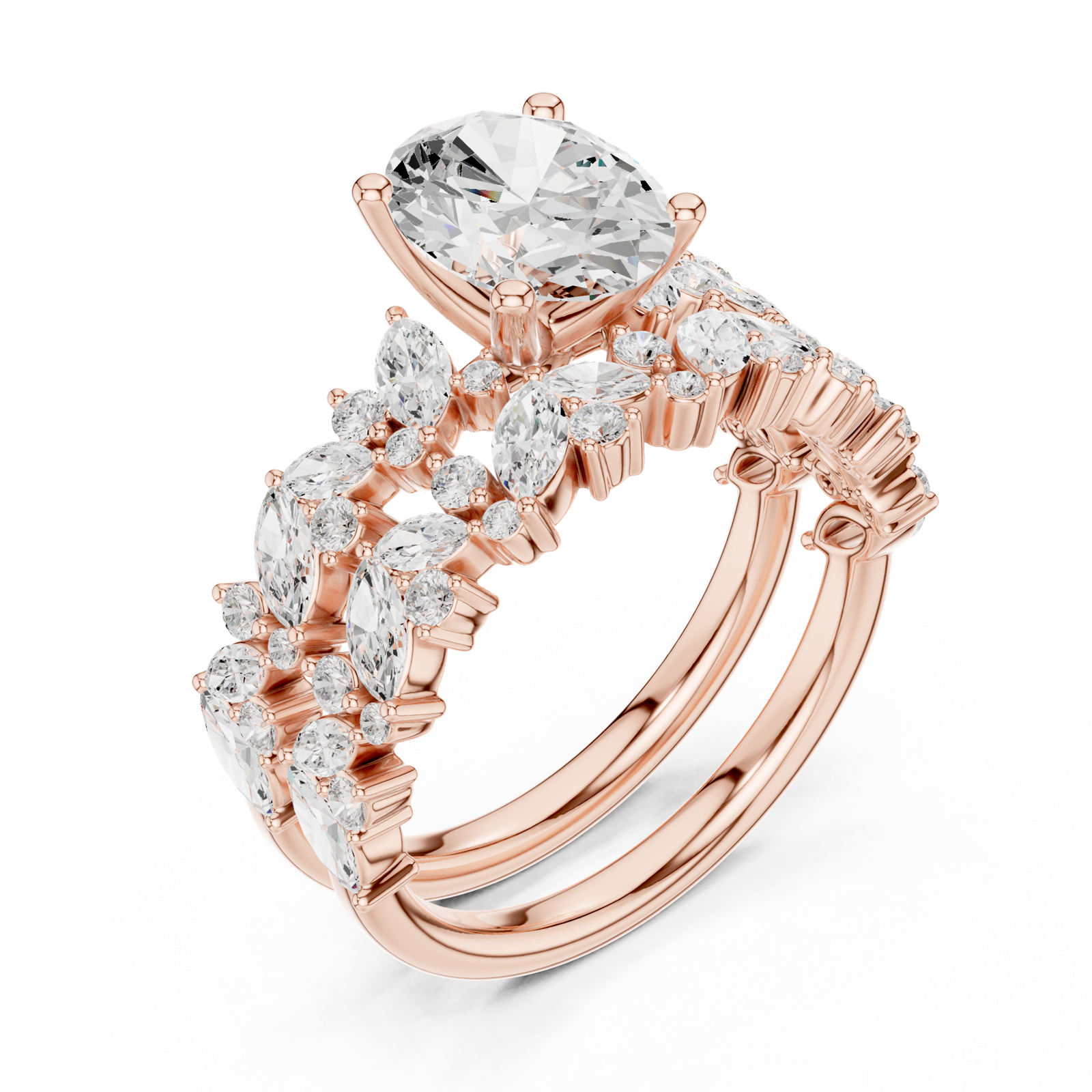 Gold Ring DDLR-943, Rose Gold, view 2
