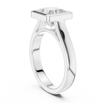 Gold Jewelry L36-3, Princess center stone, White Gold, view 1