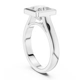 Gold Jewelry L36-3, Princess center stone, White Gold, view 1