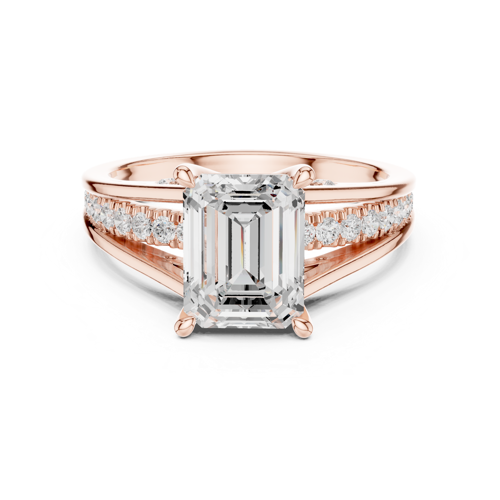 Gold Ring DDLR-253, Rose Gold, view 4