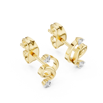 Gold Earrings 12-10002@E, Yellow Gold, view 2