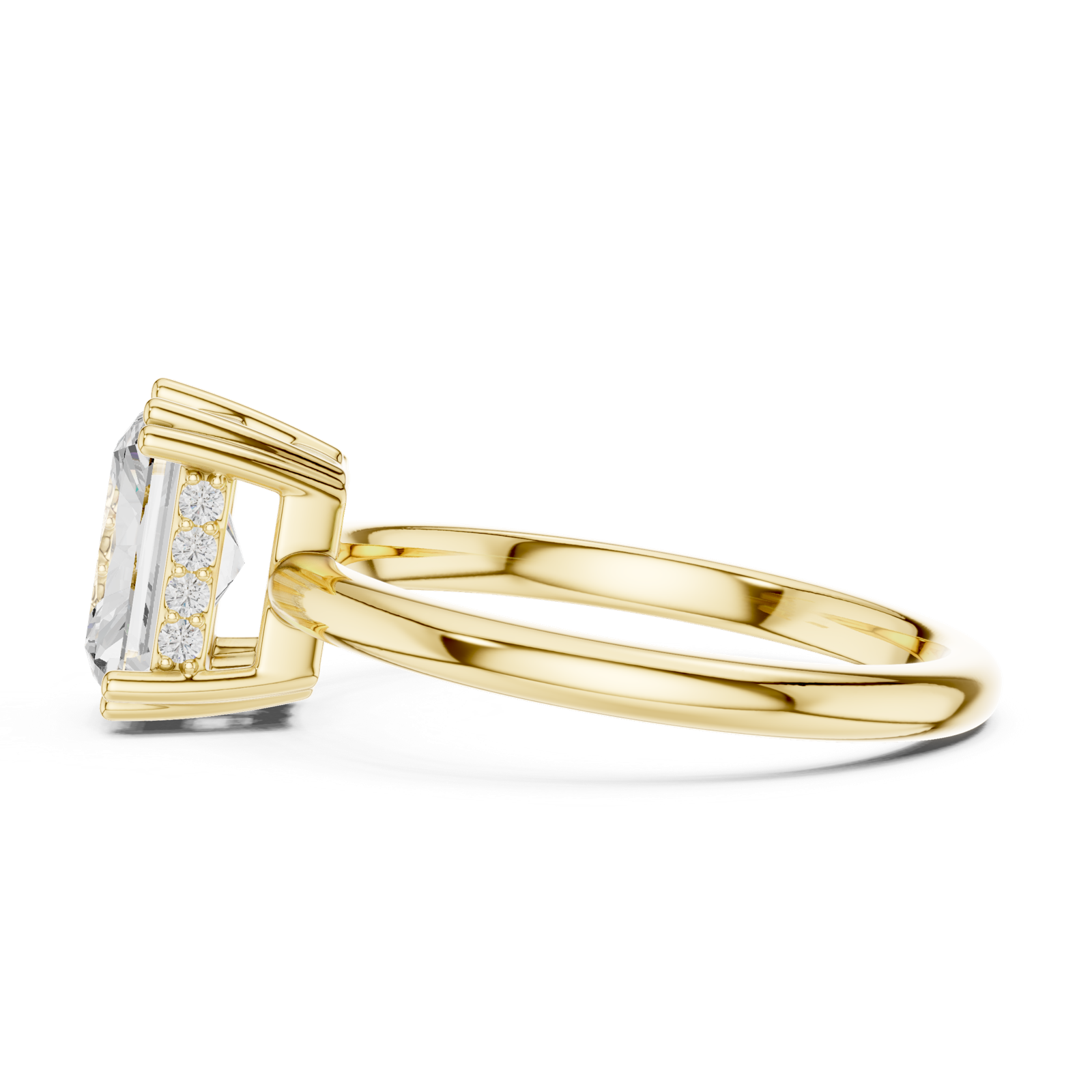 Gold Ring DDLR-930, Yellow Gold, view 3