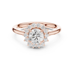 Gold Ring DDLR-673, Rose Gold, view 4