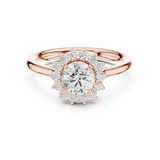 Gold Ring DDLR-673, Rose Gold, view 4