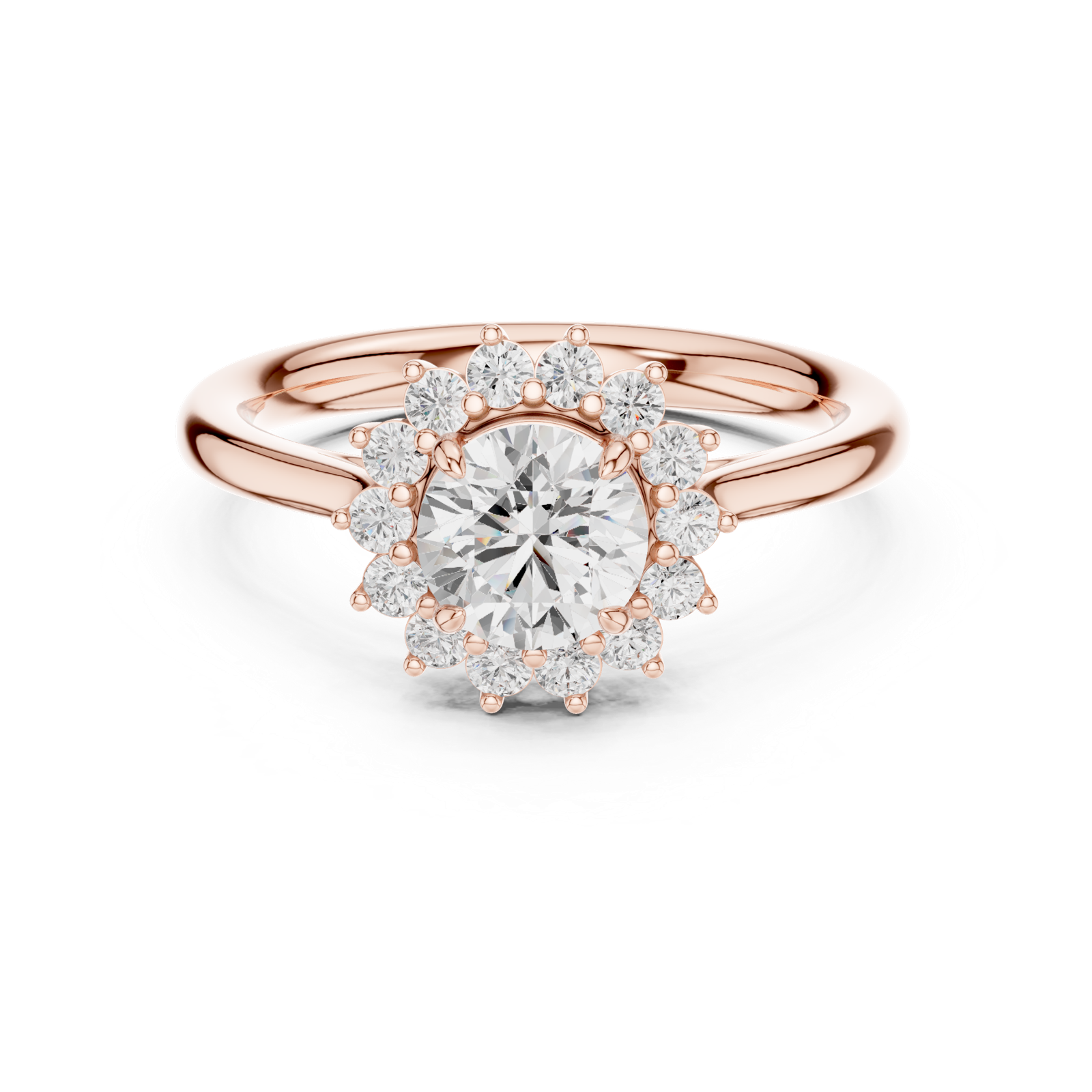 Gold Ring DDLR-673, Rose Gold, view 4