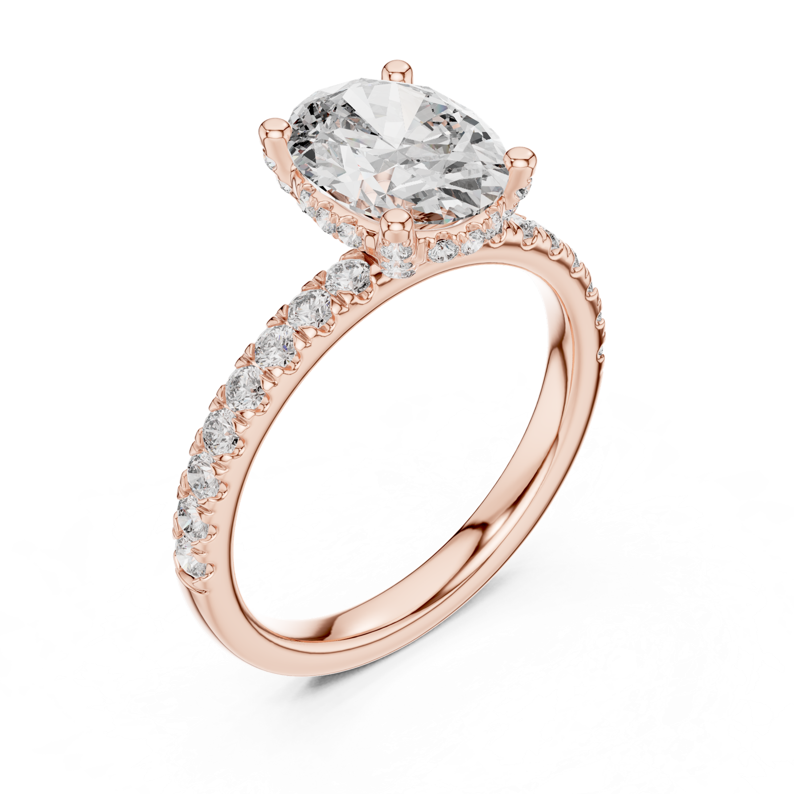 Gold Ring DDLR-161, Rose Gold, view 2