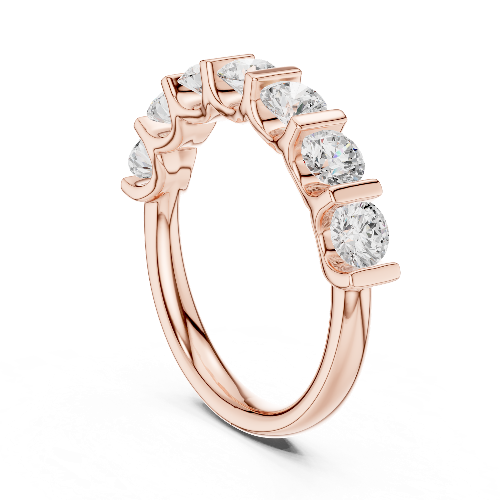 Gold Ring DDLR-669, Rose Gold, view 1