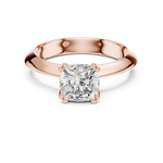 Gold Jewelry L36-8, Cushion center stone, Rose Gold, view 4