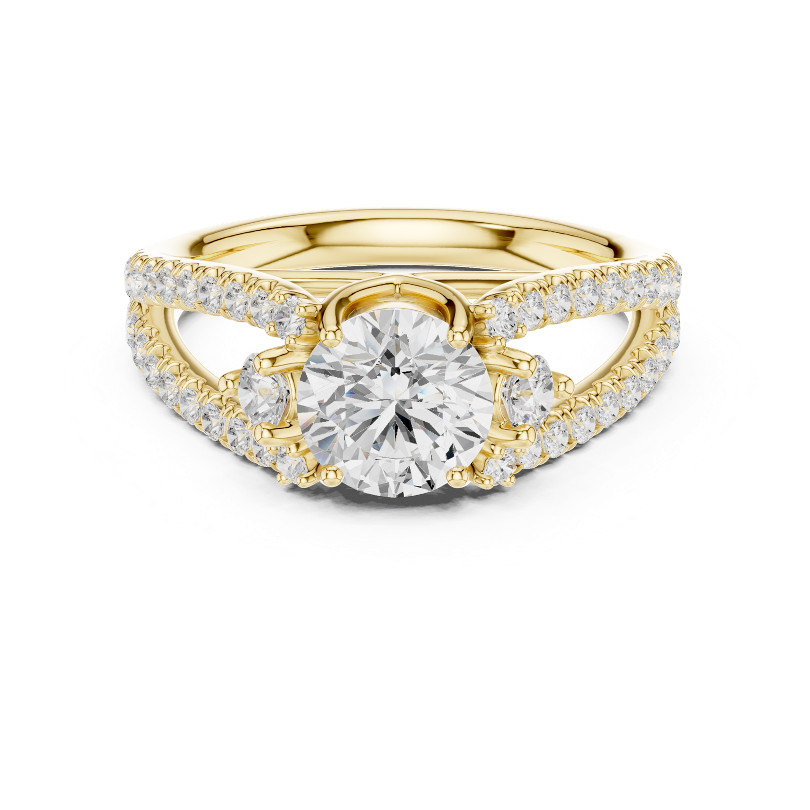 Gold Ring DDLR-682, Yellow Gold, view 4