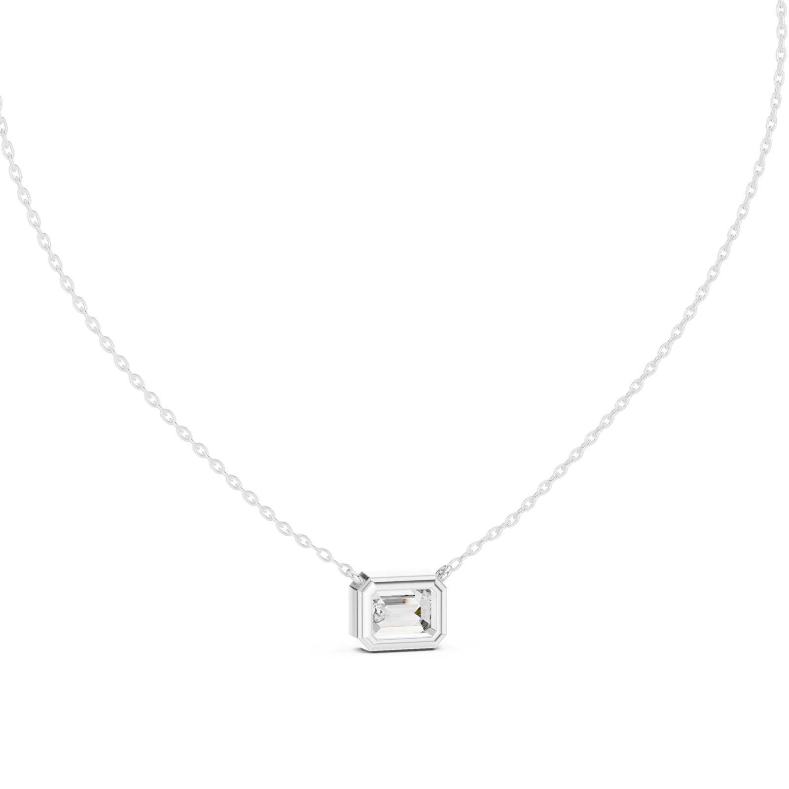 Gold Pendant GPD-0078, White Gold, view 4