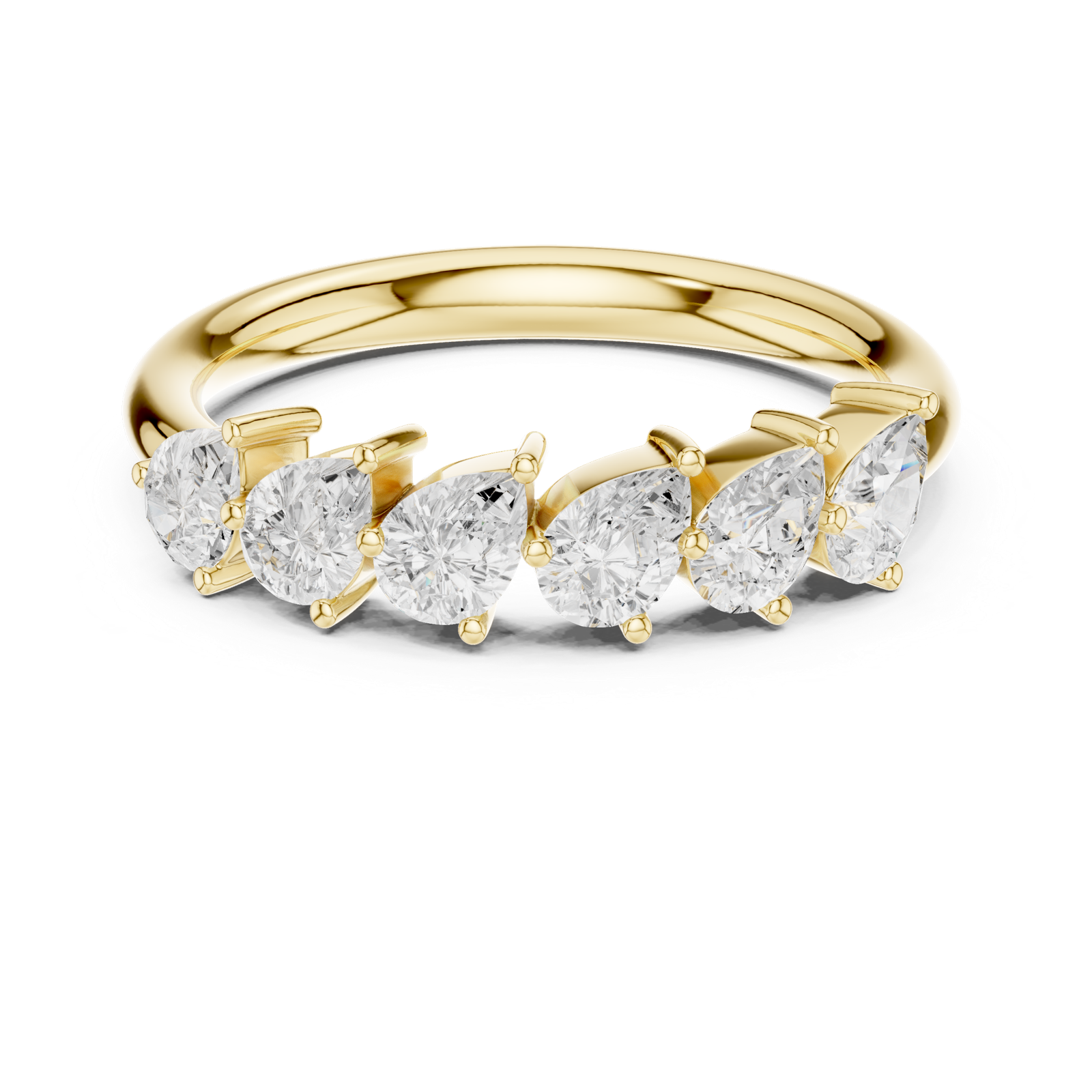 Gold Ring DDLR-580, Yellow Gold, view 4