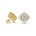 Gold Earrings AGDER-234, Yellow Gold, view 1