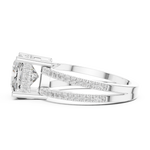 Gold Jewelry, Cushion center stone, White Gold, view 3