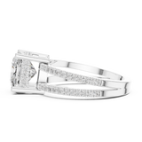 Gold Jewelry, Cushion center stone, White Gold, view 3