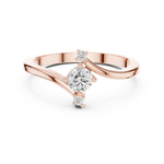 Gold Ring DDLR-831, Rose Gold, view 4
