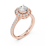 Gold Ring DDLR-665, Rose Gold, view 2
