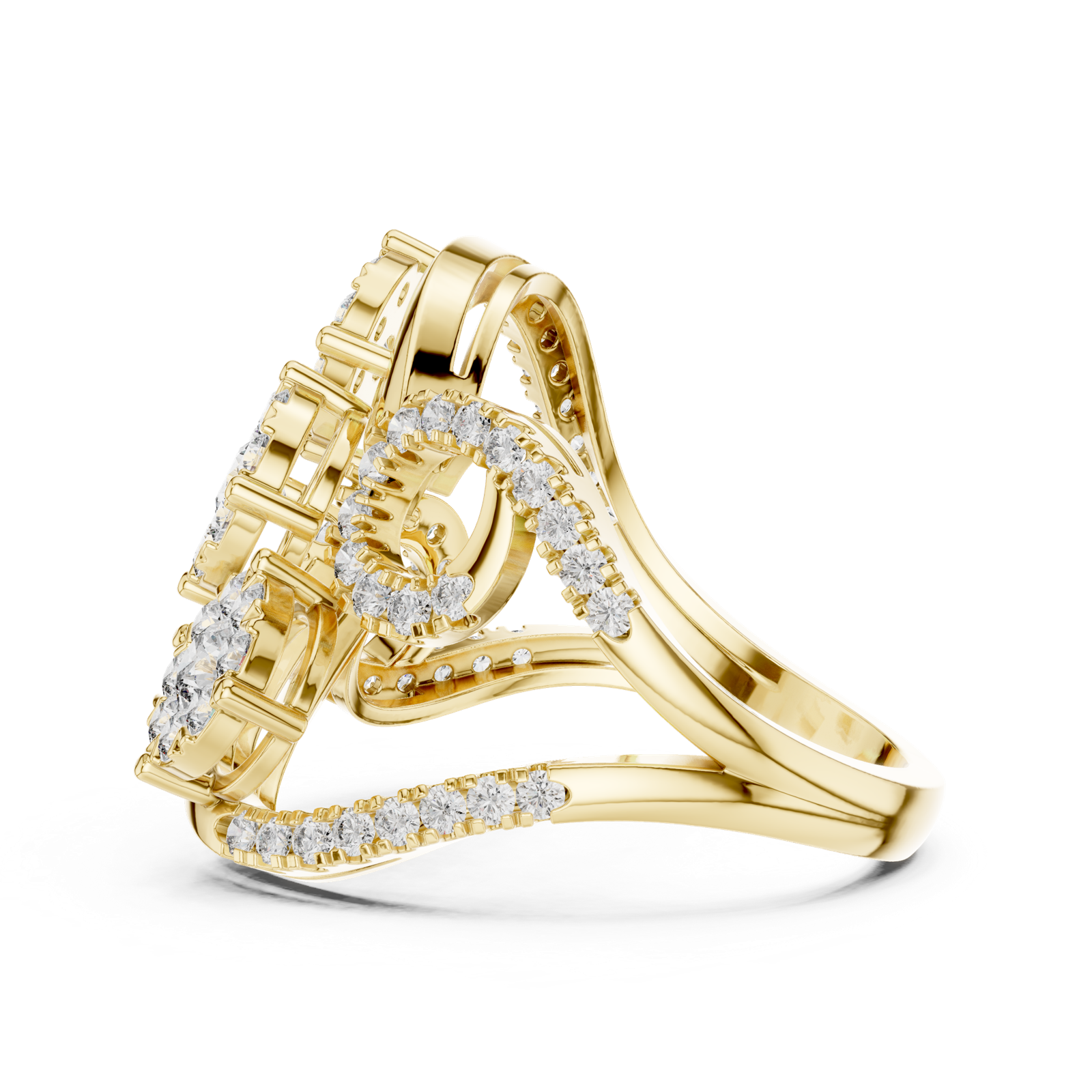 Gold Ring 19-120002L, Yellow Gold, view 3