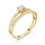 Gold Ring DDLR-832, Yellow Gold, view 2