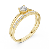 Gold Ring DDLR-832, Yellow Gold, view 2