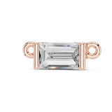 14K Solid Gold Lab Diamond Solitaire Pendant Necklace, Rose Gold, view 2