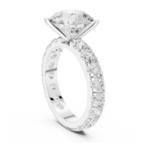 Gold Jewelry L35-63, Round center stone, White Gold, view 1