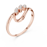 Gold Ring Ledis Ring, Rose Gold, view 2