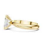 Gold Jewelry L36-8, Radiant center stone, Yellow Gold, view 3