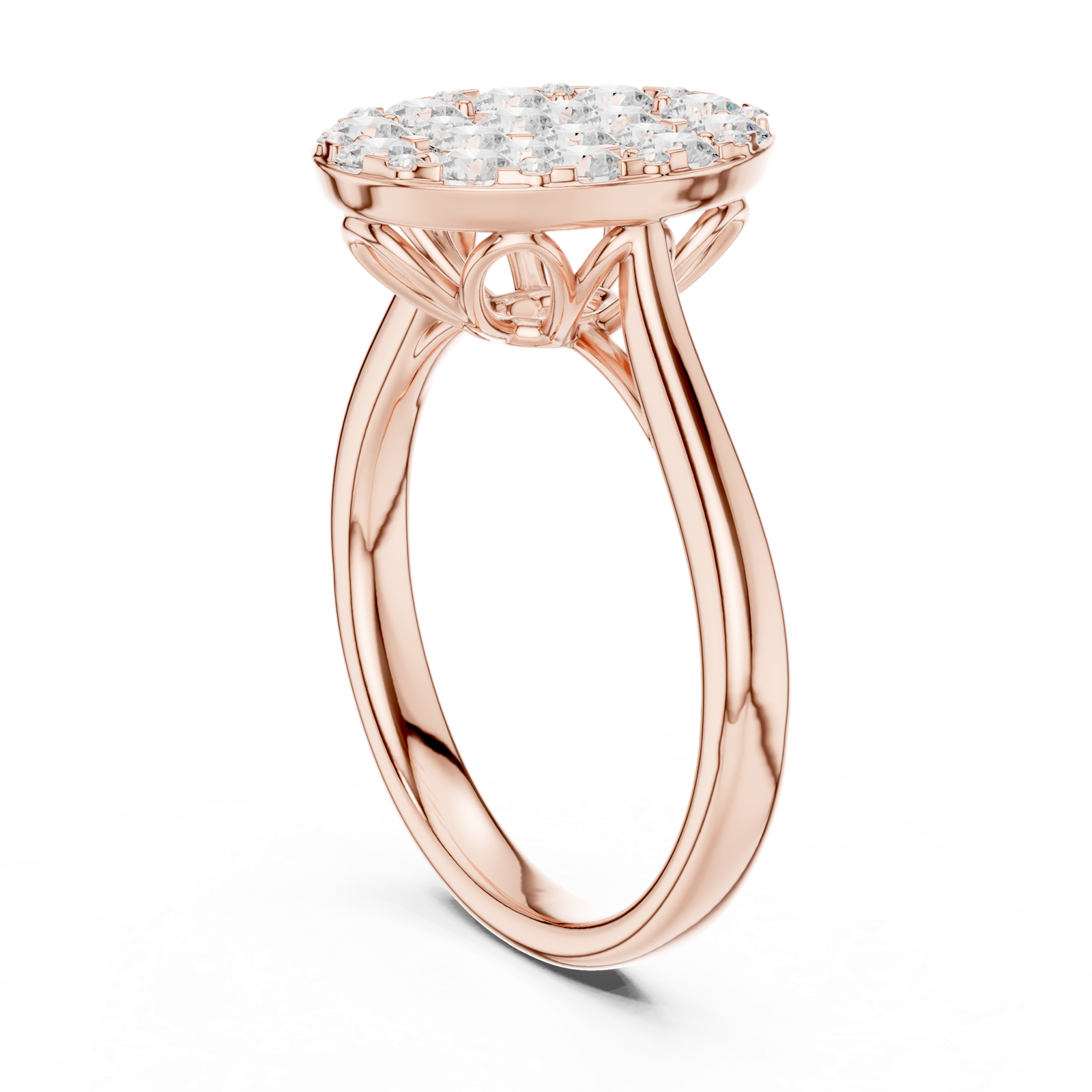 Gold Ring DDLR-783, Rose Gold, view 1