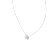14K Solid Gold Lab Diamond Solitaire Pendant Necklace, White Gold, view 2