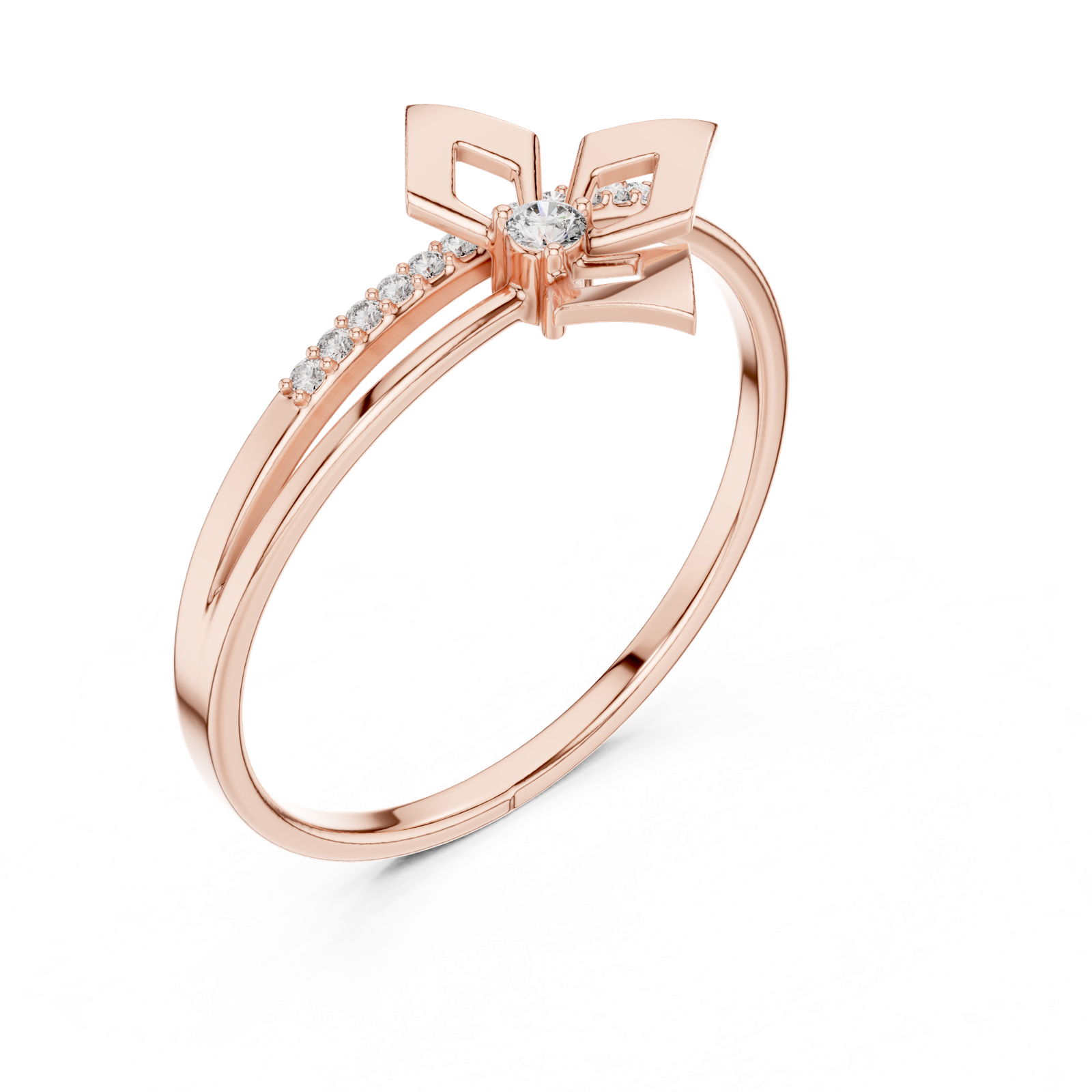 Gold Ring 1 (154), Rose Gold, view 2
