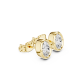 Gold Jewelry DDER-001, Oval center stone, Yellow Gold, view 1