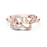Gold Ring LR-01 (65), Rose Gold, view 4